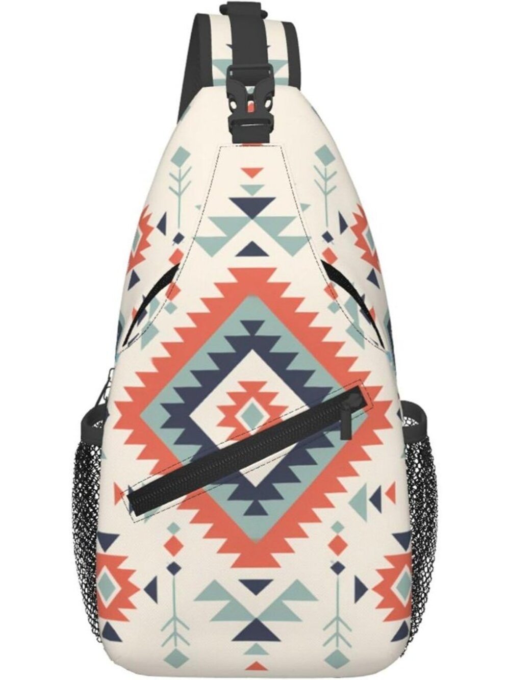 Unisex Aztec Board Skeletons Sling Backpack Chest Hiking Travel Crossbody Bag